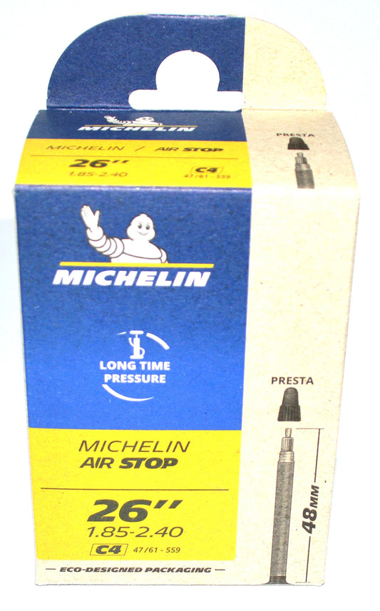 Chambre à air MICHELIN 26"X1.85-2.40 (47/61-559) PRESTA 48 mm "AIRSTOP" C4