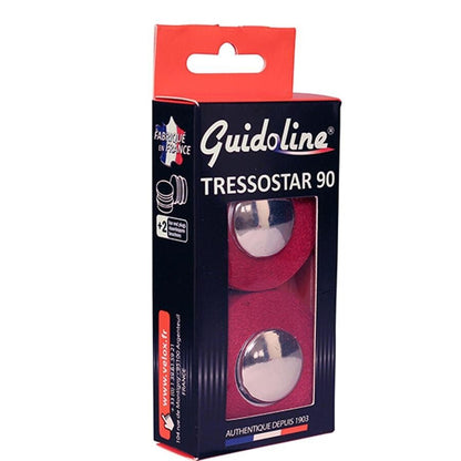 Guidoline Velox Tressostar 90 Rouge x2 + 2 bouchons vélo vintage / retrocoton