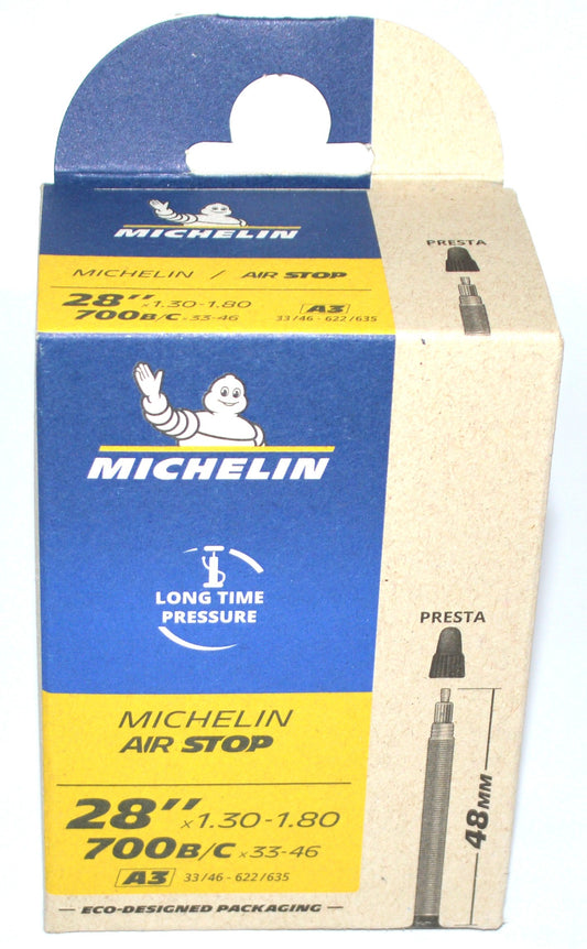 Chambre à air MICHELIN 28"X1.30-1.80 - 700x33/46 PRESTA 48 mm "AIRSTOP" A3 33/46-622/635
